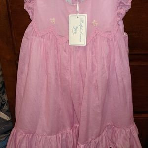 Ralph Lauren Pink Flutter Sleeve Dress